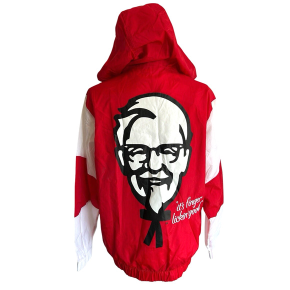 KFC Kentucky Fried Chicken Windbreaker‎ Jacket Small Colonel Sanders NWT Novelty - Picture 2 of 13